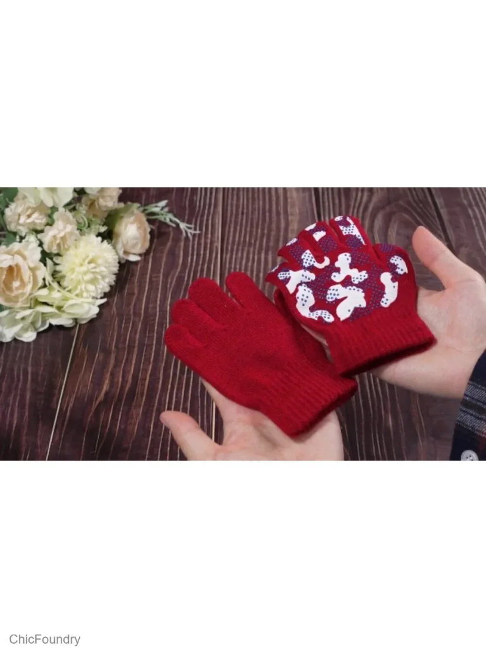 8 Pack Kids Knitted Beanie Hats and Gloves Set Winter Cold Weather Accessories